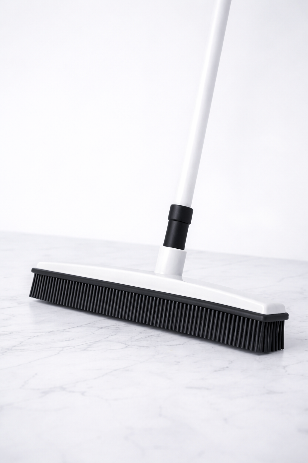 Pet Hair Remover Rubber Broom with Carpet Rake